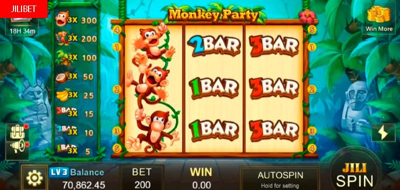 JILIBET SecretMonkey Party Slot Machine