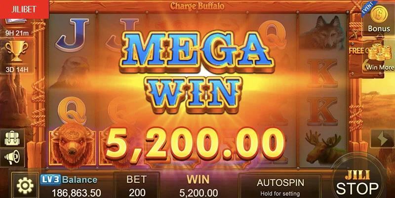 Jilibet Charge Buffalo Slot Machine Free Spins Bonus