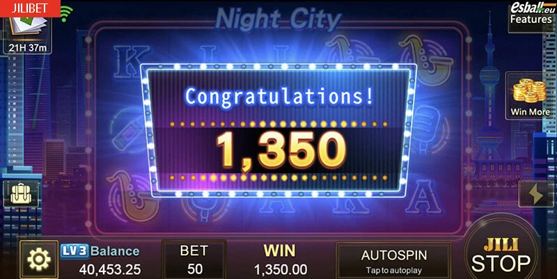 JILIBET Night City Slot Machine Big Win